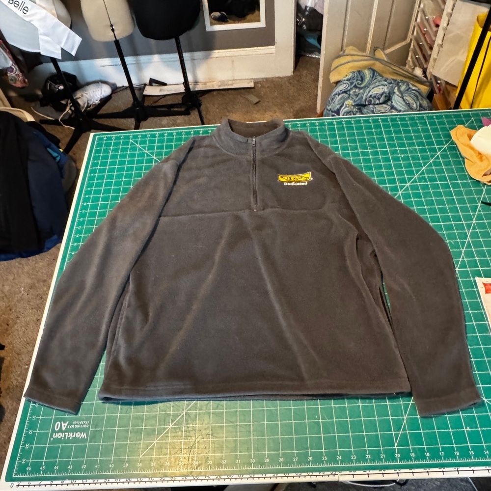Jbhunt Charcoal Zip-Up Fleece Sweater